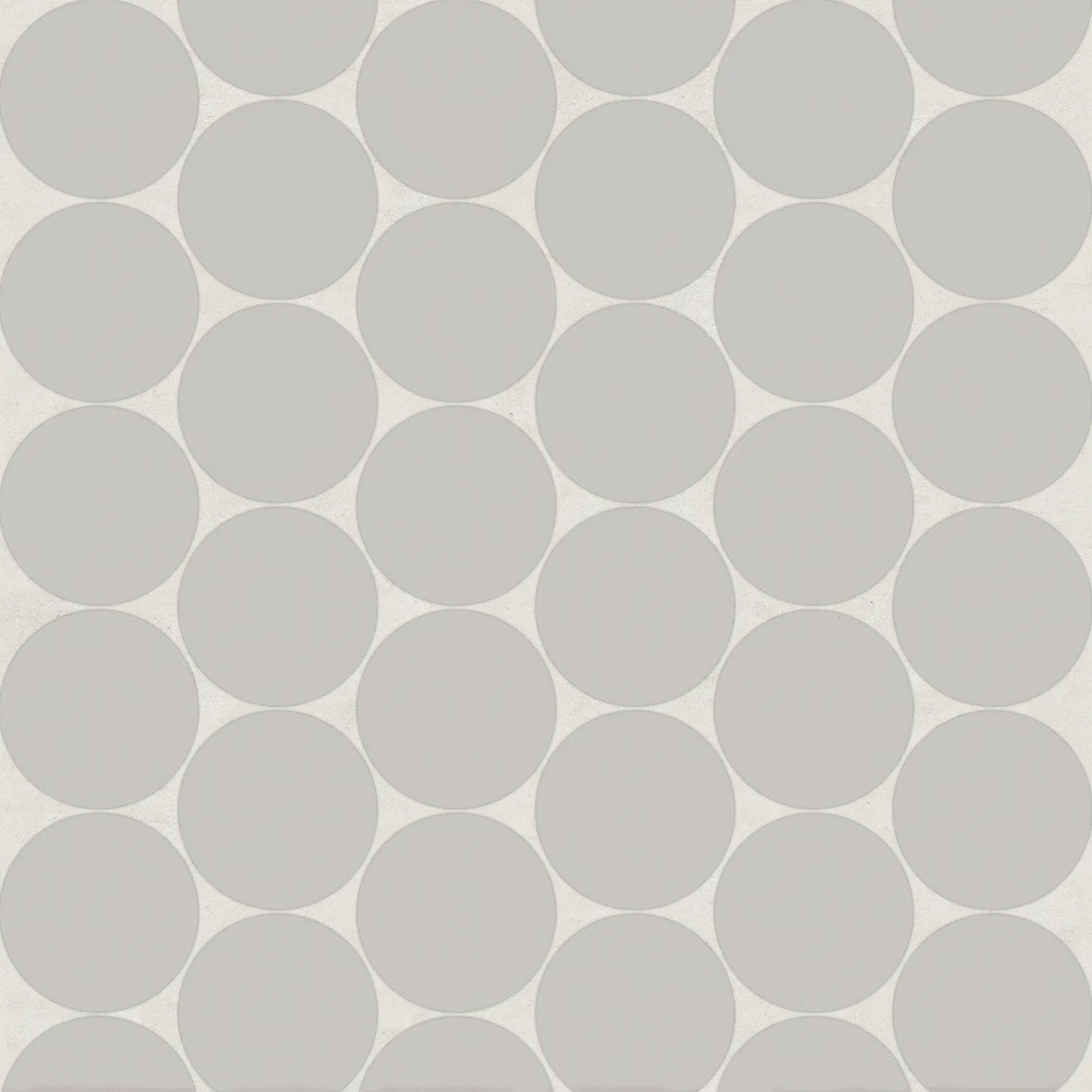 Bedrosians Marin Collection Pebble Gray Penny Round (2" Pieces) 10.5" x 11.75" Matte Porcelain Mosaic Tile