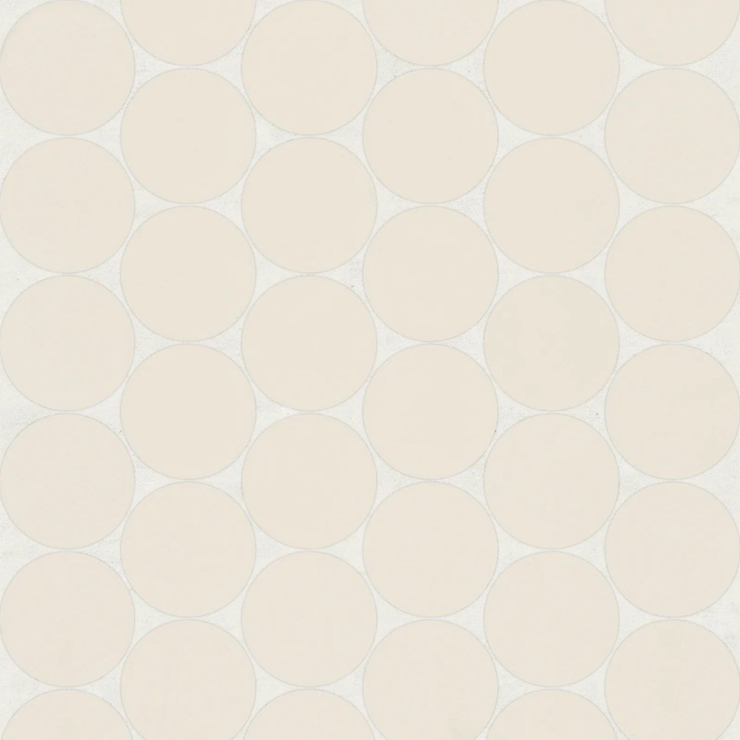 Bedrosians Marin Collection Sand Dollar Penny Round (2" Pieces) 10.5" x 11.75" Matte Porcelain Mosaic Tile