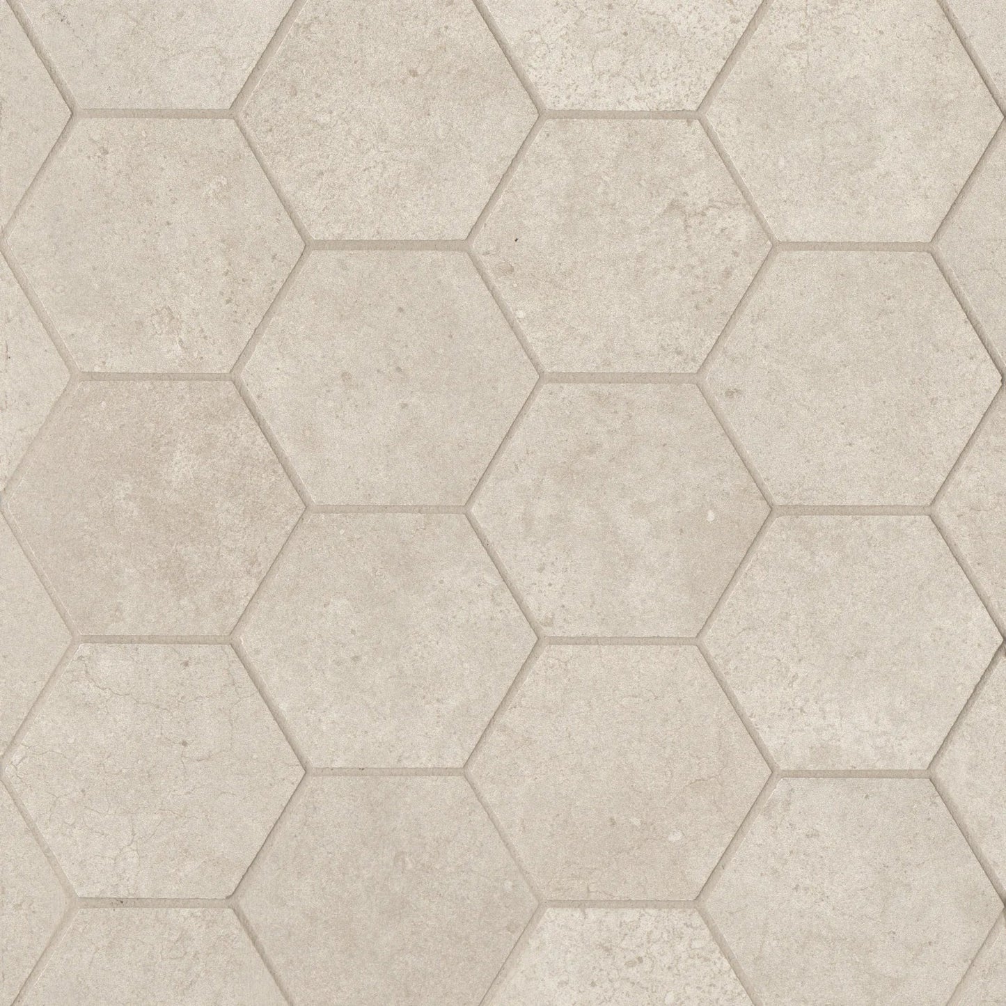 Bedrosians Materika Collection Sand Hexagon (3" Pieces) 10.25" x 11.75" Matte Porcelain Mosaic Tile
