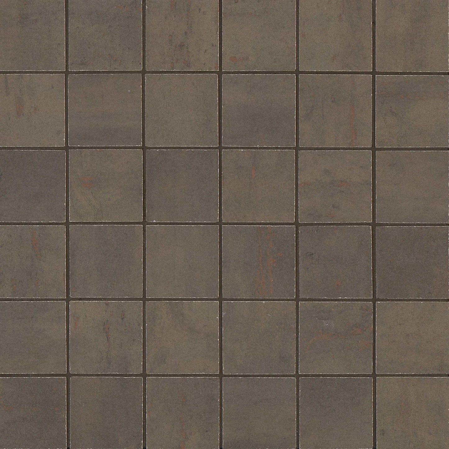 Bedrosians Rebel Collection Bronze (2" x 2" Pieces) 12" x 12" Matte Porcelain Mosaic Tile