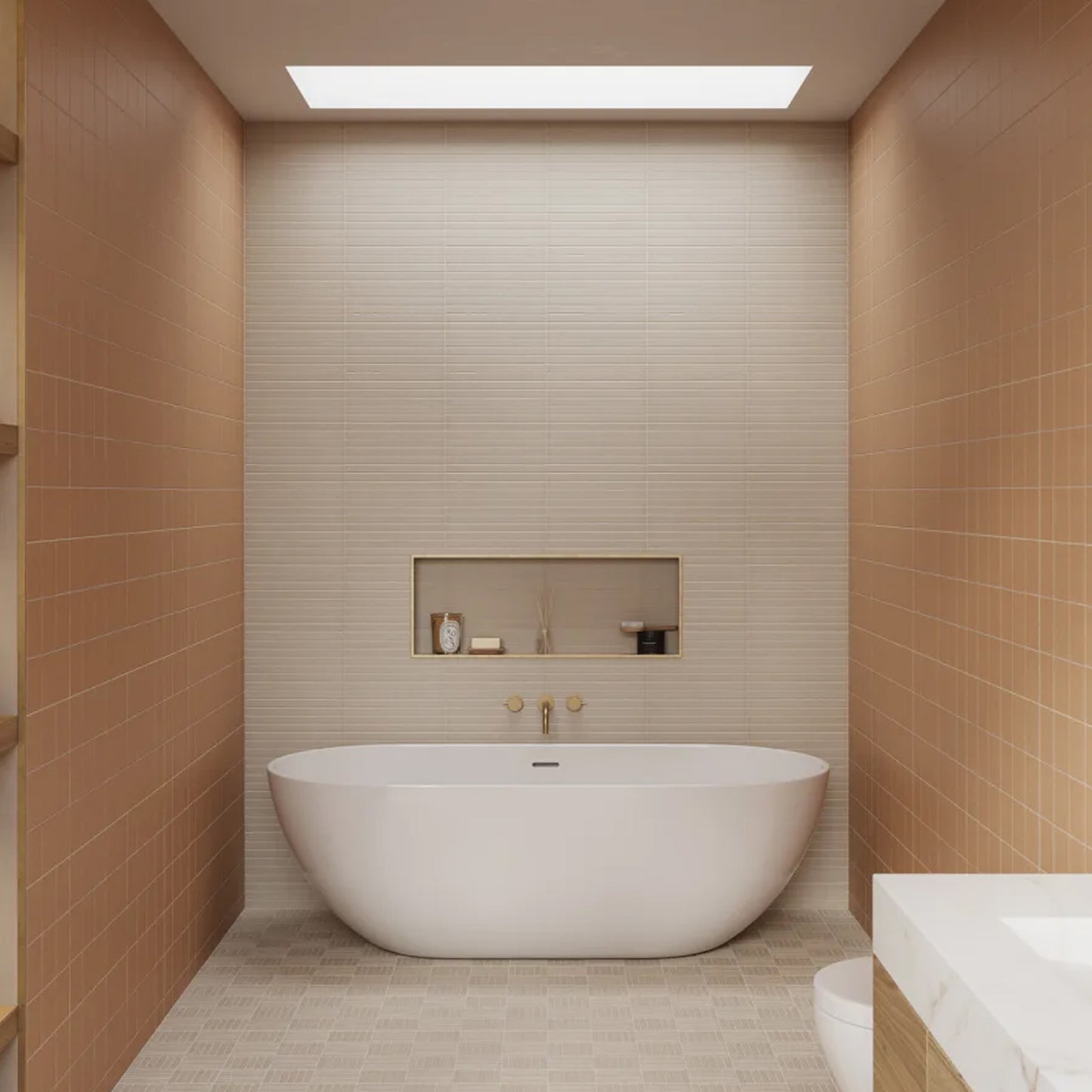 Bedrosians Sahara Collection Cotto (4" x 4" Pieces) 11.75" x 11.75" Matte Porcelain Mosaic Tile