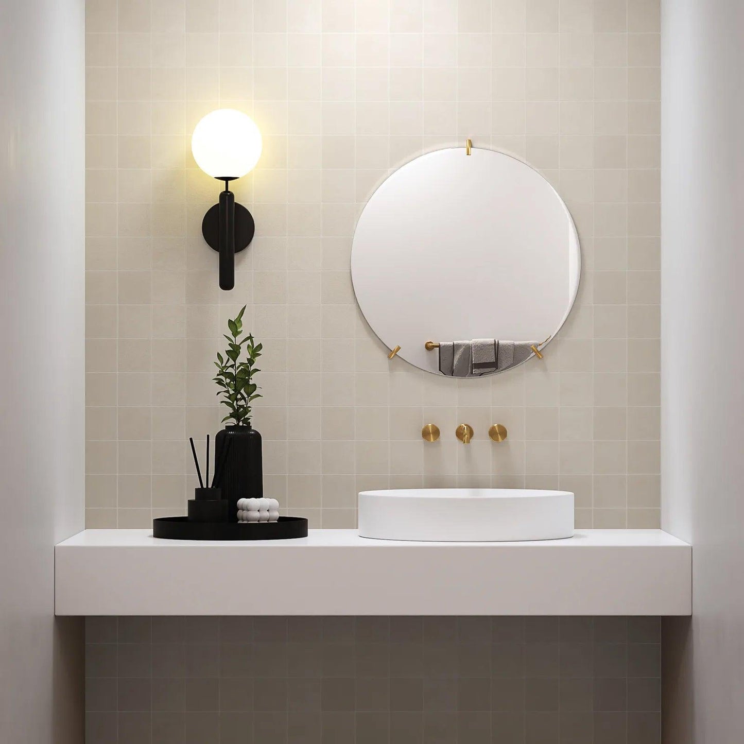 Bedrosians Sahara Collection Grey (4" x 4" Pieces) 11.75" x 11.75" Matte Porcelain Mosaic Tile