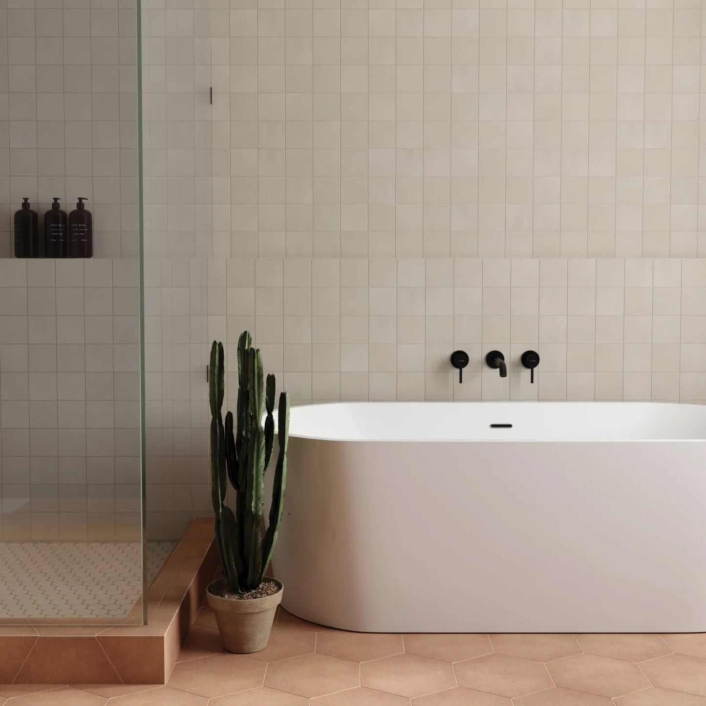 Bedrosians Sahara Collection Grey (4" x 4" Pieces) 11.75" x 11.75" Matte Porcelain Mosaic Tile