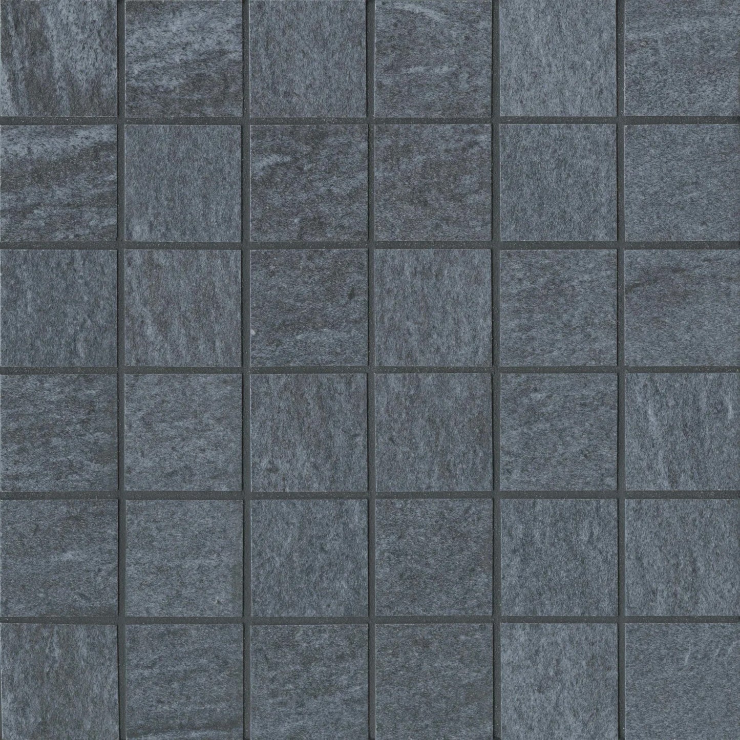 Bedrosians Urban 2.0 Collection Raven Black (2" x 2" Pieces) 12" x 12" Matte Porcelain Mosaic Tile
