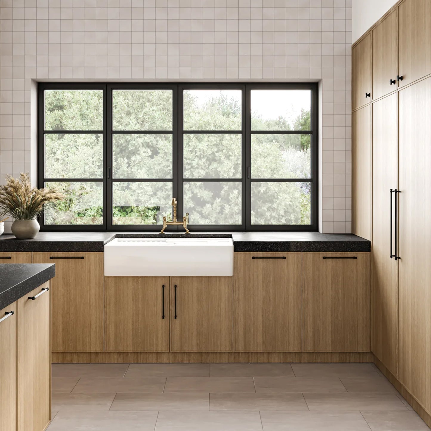 Bedrosians Wave Collection Ice (4" x 4" Pieces) 12" x 12" Porcelain Mosaic Tile