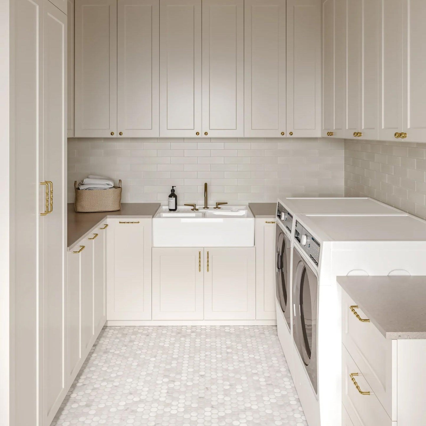 Bedrosians Zenia Collection Solar (2" x 6" Pieces) 11.5" x 11.25" Matte Porcelain Mosaic Tile