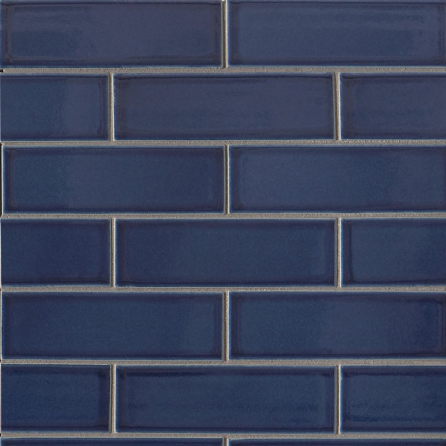 Bedrosians Zenia Collection Tide (2" x 6" Pieces) 11.5" x 11.25" Glossy Porcelain Mosaic Tile