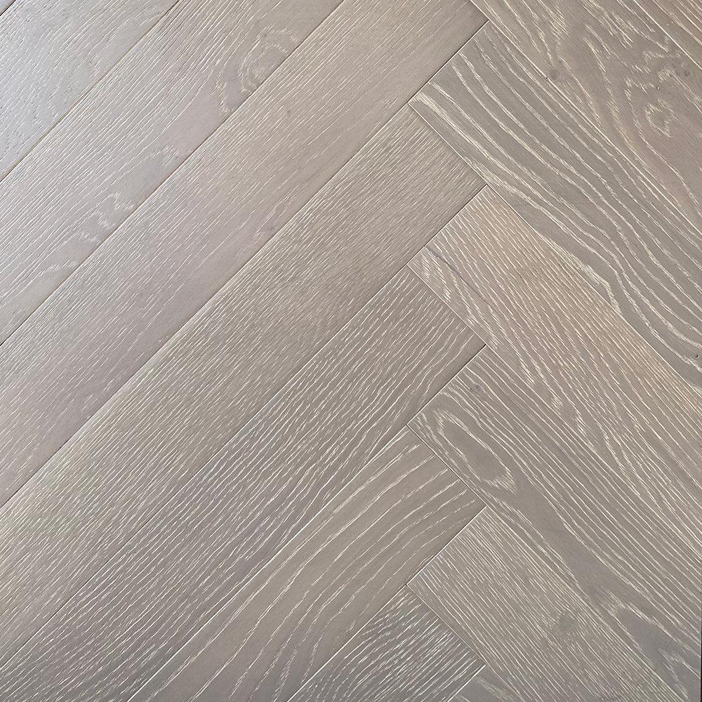 Bel Air Wood Flooring Herringbone Collection Volcano Grey 9/16" x 3 1/2" x 24" Engineered Wood Flooring