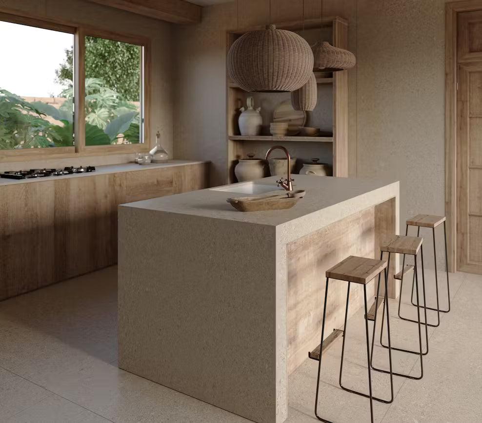Cosentino Dekton Pietra Kode Collection Avorio Matte 126" x 56" Dekton Slab
