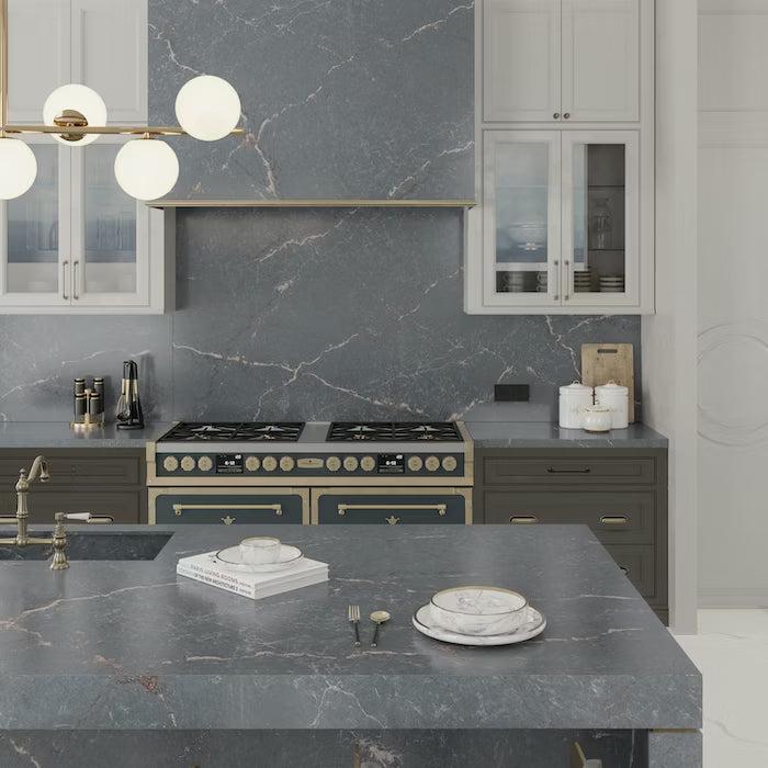 Cosentino Silestone Le Chic Collection Parisien Bleu Polished 128" x 63" Quartz Slab