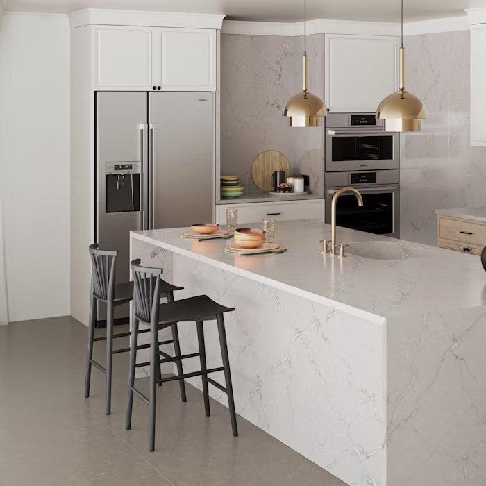 Cosentino Silestone Le Chic Collection Victorian Silver Polished 128" x 63" Quartz Slab