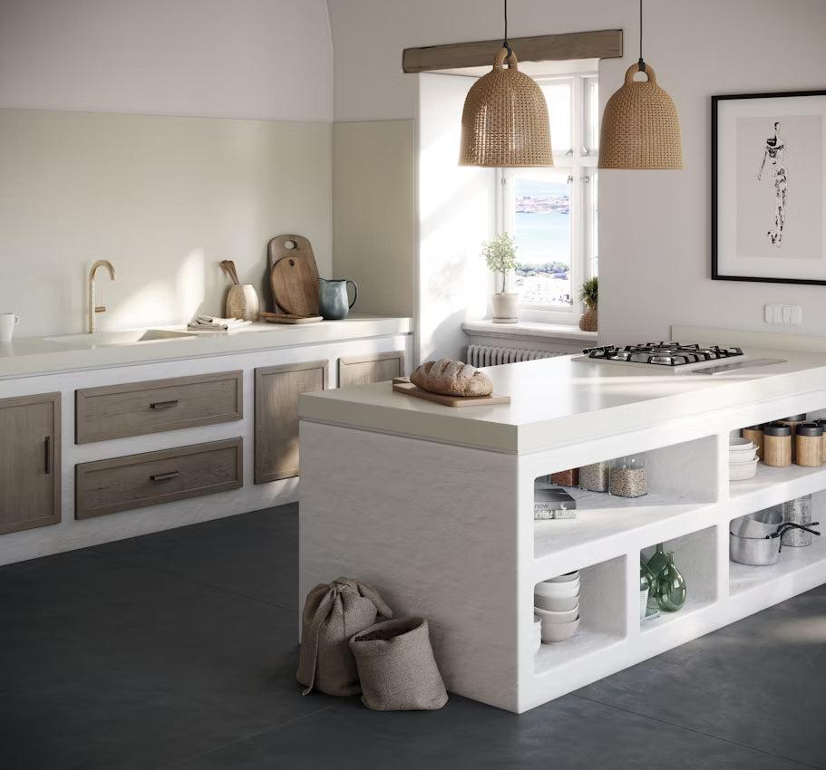 Cosentino Silestone Sunlit Days Collection Faro White Suede Finish 120" x 55" Quartz Slab