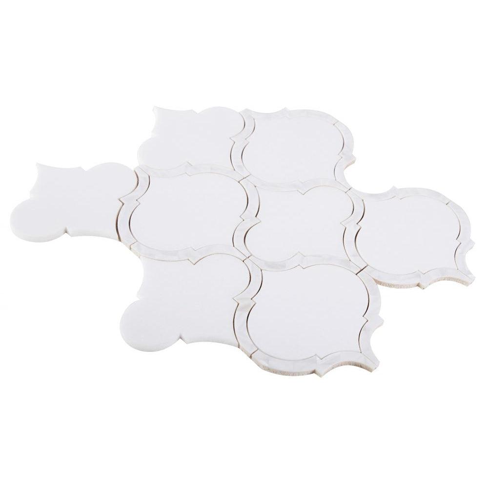 Elysium Tiles Alice Pearl Thassos New 11.5" x 12" Marble Mosaic Tile