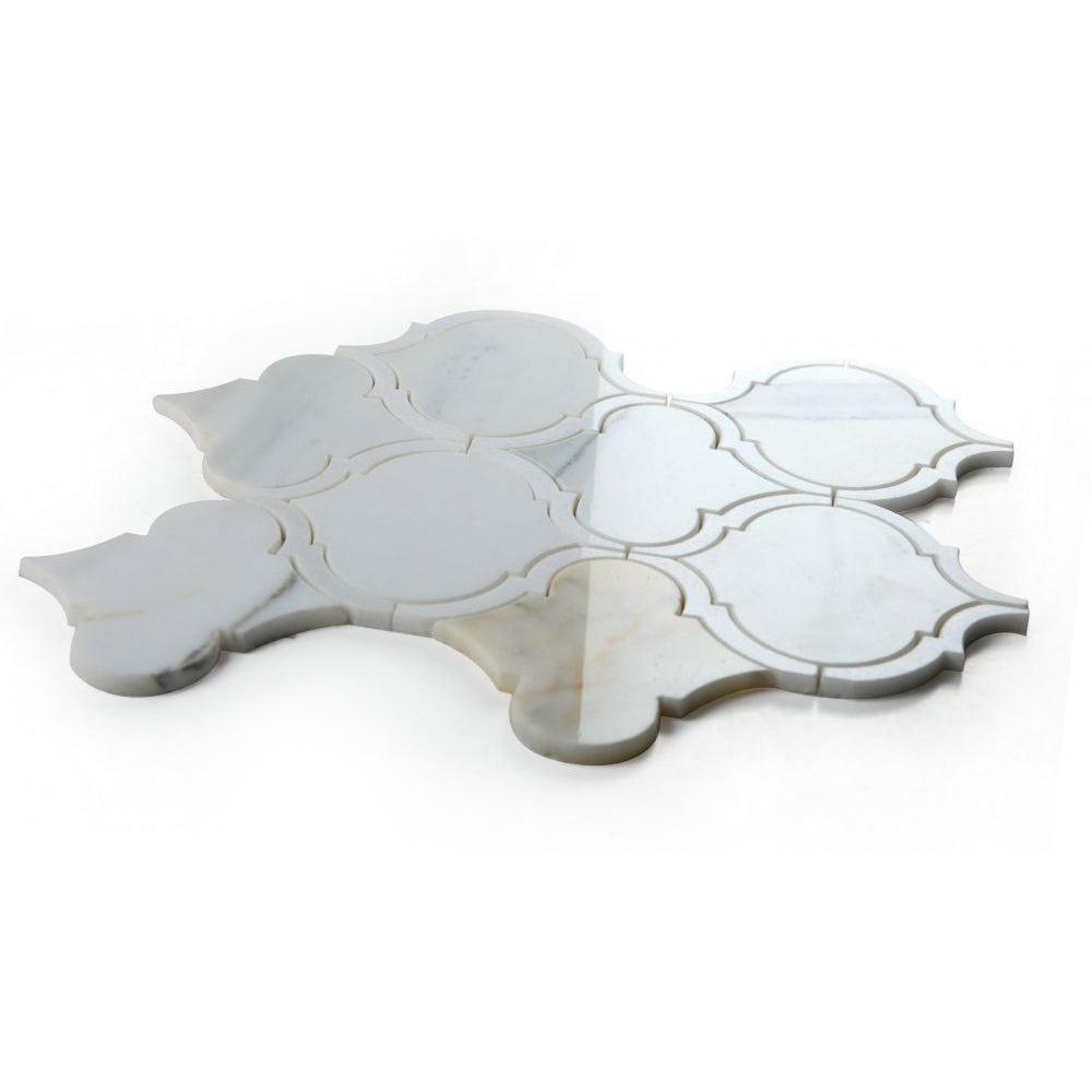 Elysium Tiles Alice Precious Calacatta 11.5" x 12" Marble Mosaic Tile