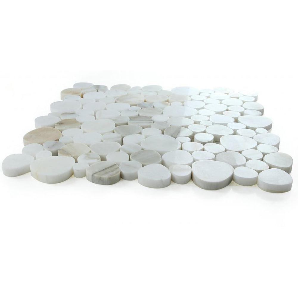 Elysium Tiles Aphrodite Calacatta Gold Polished 12" x 12" Marble Mosaic Tile