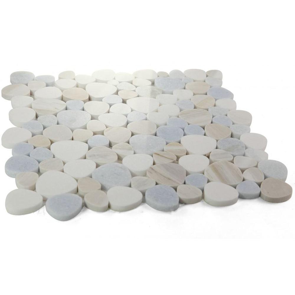 Elysium Tiles Aphrodite Sky 12" x 12" Marble Mosaic Tile