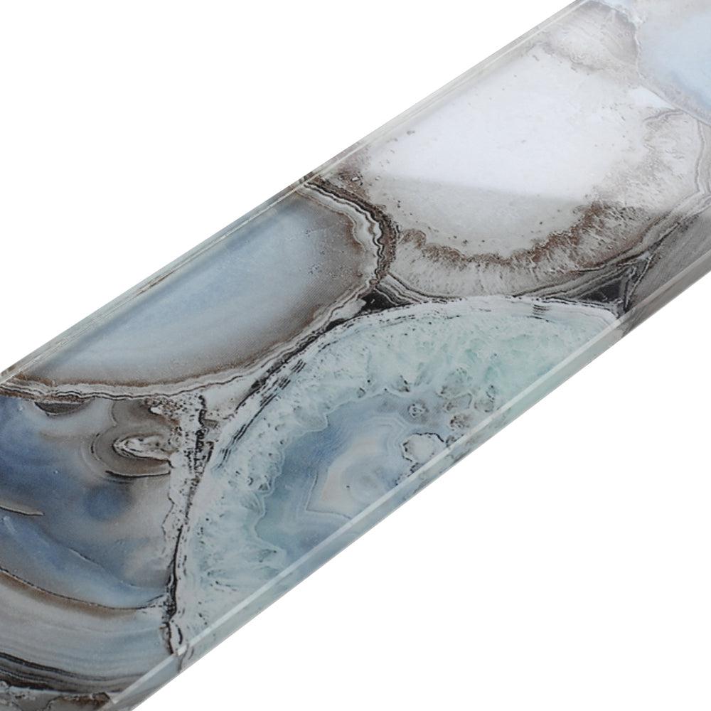 Elysium Tiles Aura Shell Blue 4" x 24" Subway Tile