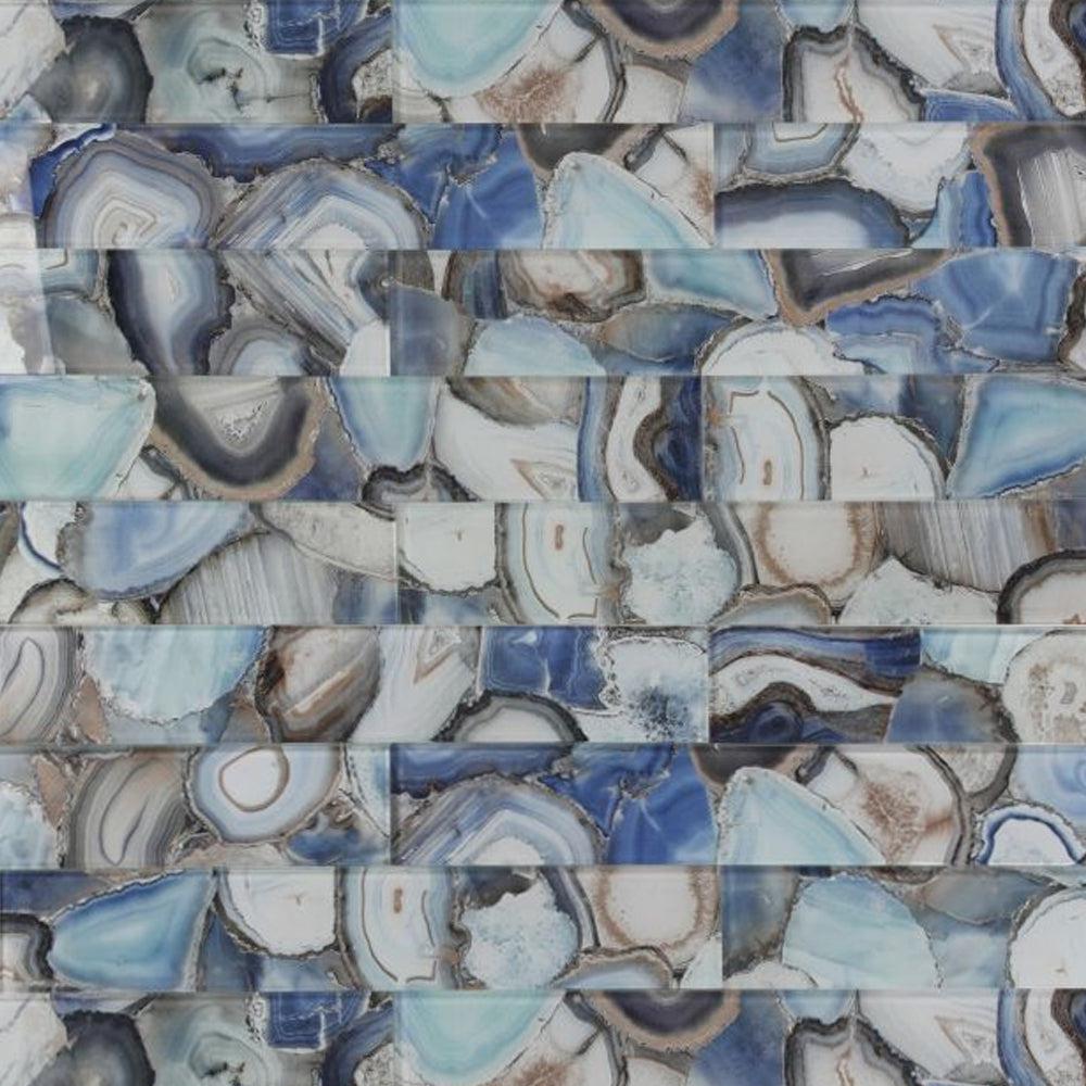 Elysium Tiles Aura Shell Blue 4" x 24" Subway Tile