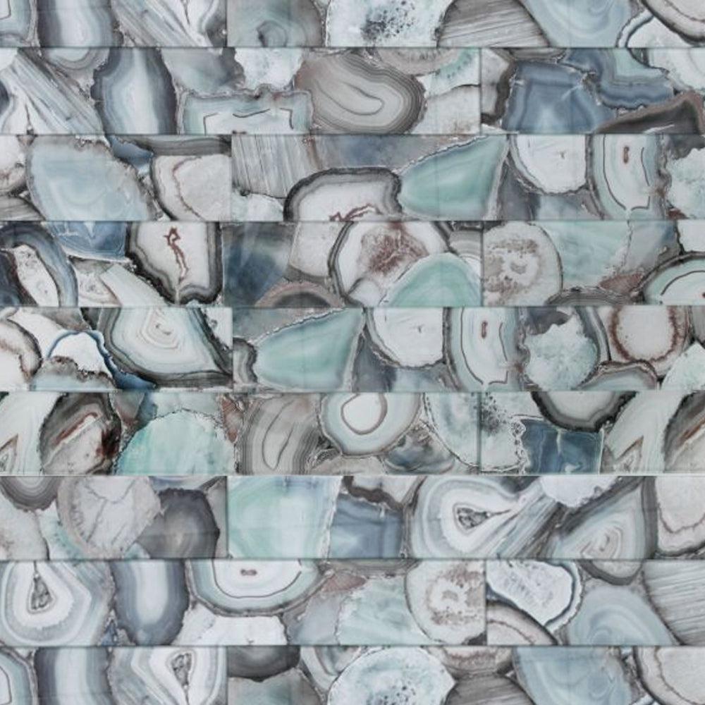 Elysium Tiles Aura Shell Green 4" x 24" Subway Tile