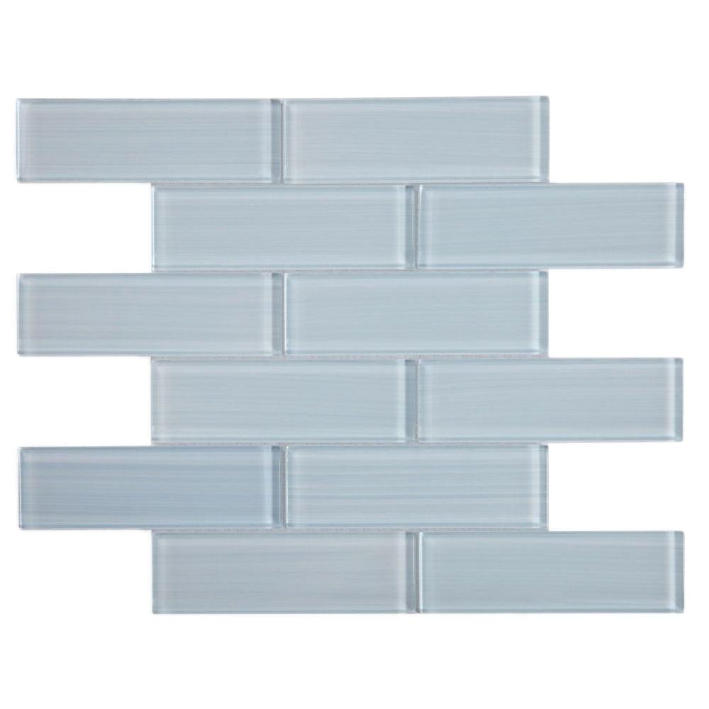 Elysium Tiles Casale Lucy Blue Painting 11.75" x 11.75" Glass Mosaic Tile