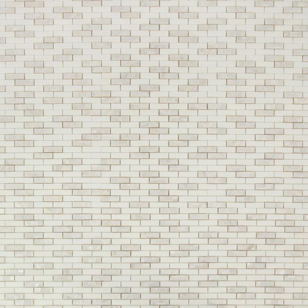 Elysium Tiles Diana Linear Thassos 11.75" x 12" Marble Mosaic Tile