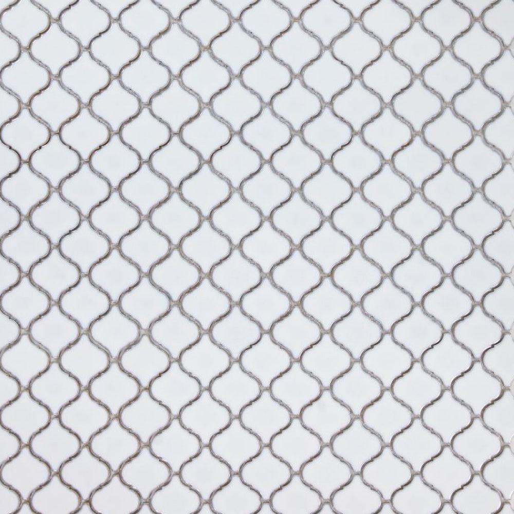Elysium Tiles Hulu Fancy White 10.75" x 11.25" Mosaic Tile