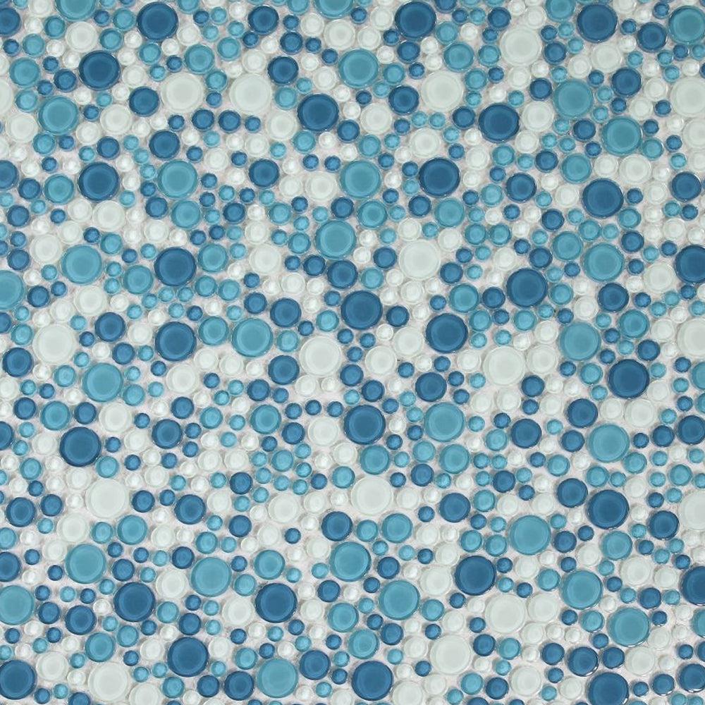 Elysium Tiles Lady Ocean 10.75" x 10.75" Glass Mosaic Tile