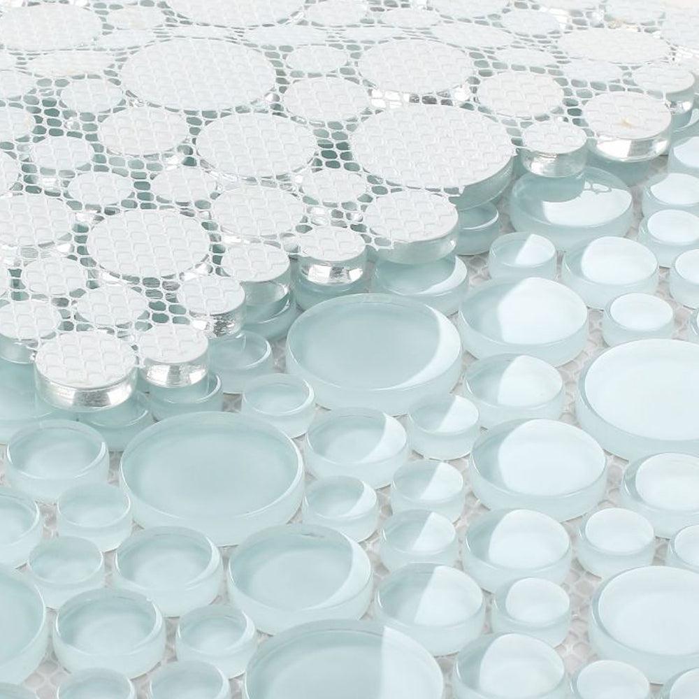 Elysium Tiles Lady Turquoise 10.75" x 10.75" Glass Mosaic Tile
