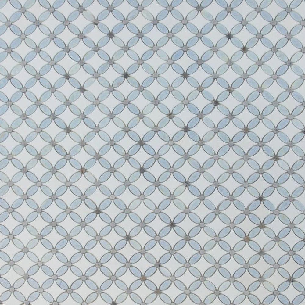 Elysium Tiles Lavender Crystal Ocean 11.75" x 11.75" Marble Mosaic Tile