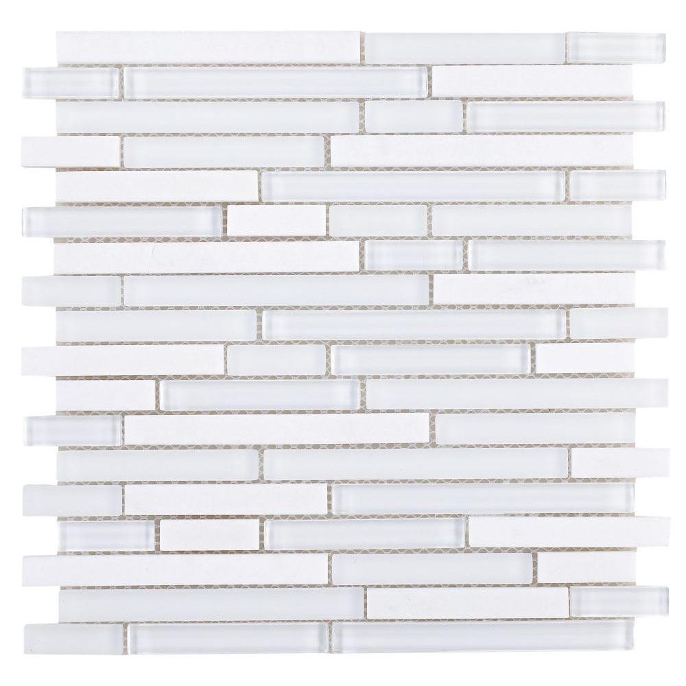 Elysium Tiles Linear Thassos 11.75" x 12" Mosaic Tile