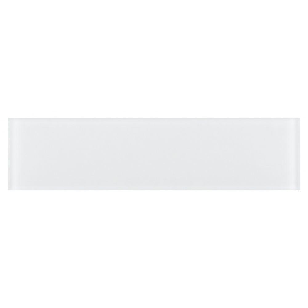 Elysium Tiles Lucy White Frosted 4" x 16" Subway Tile