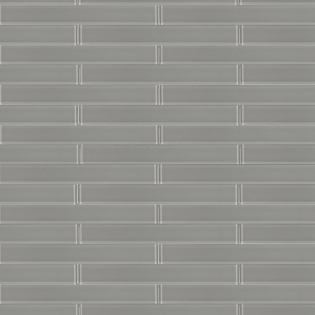 Elysium Tiles MIA Grey Glossy 2" x 16" Subway Tile
