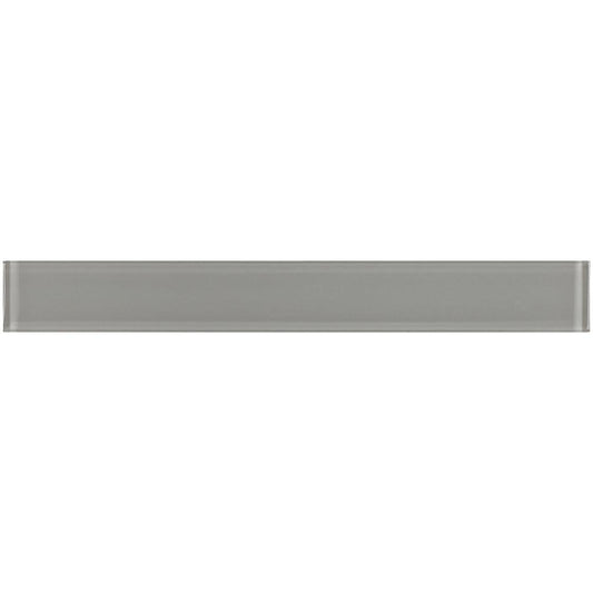 Elysium Tiles MIA Grey Glossy 2" x 16" Subway Tile