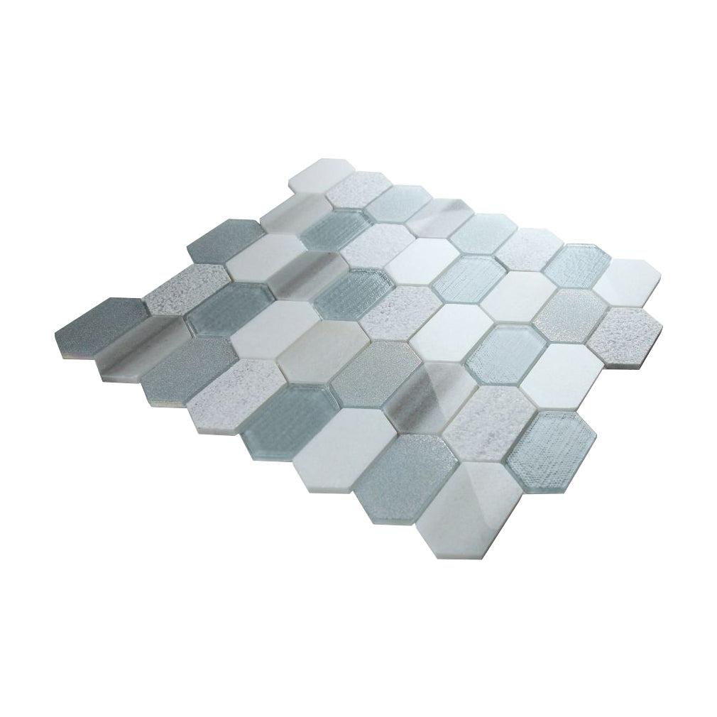 Elysium Tiles Montage Modern Grey 12.5" x 13.25" Mosaic Tile