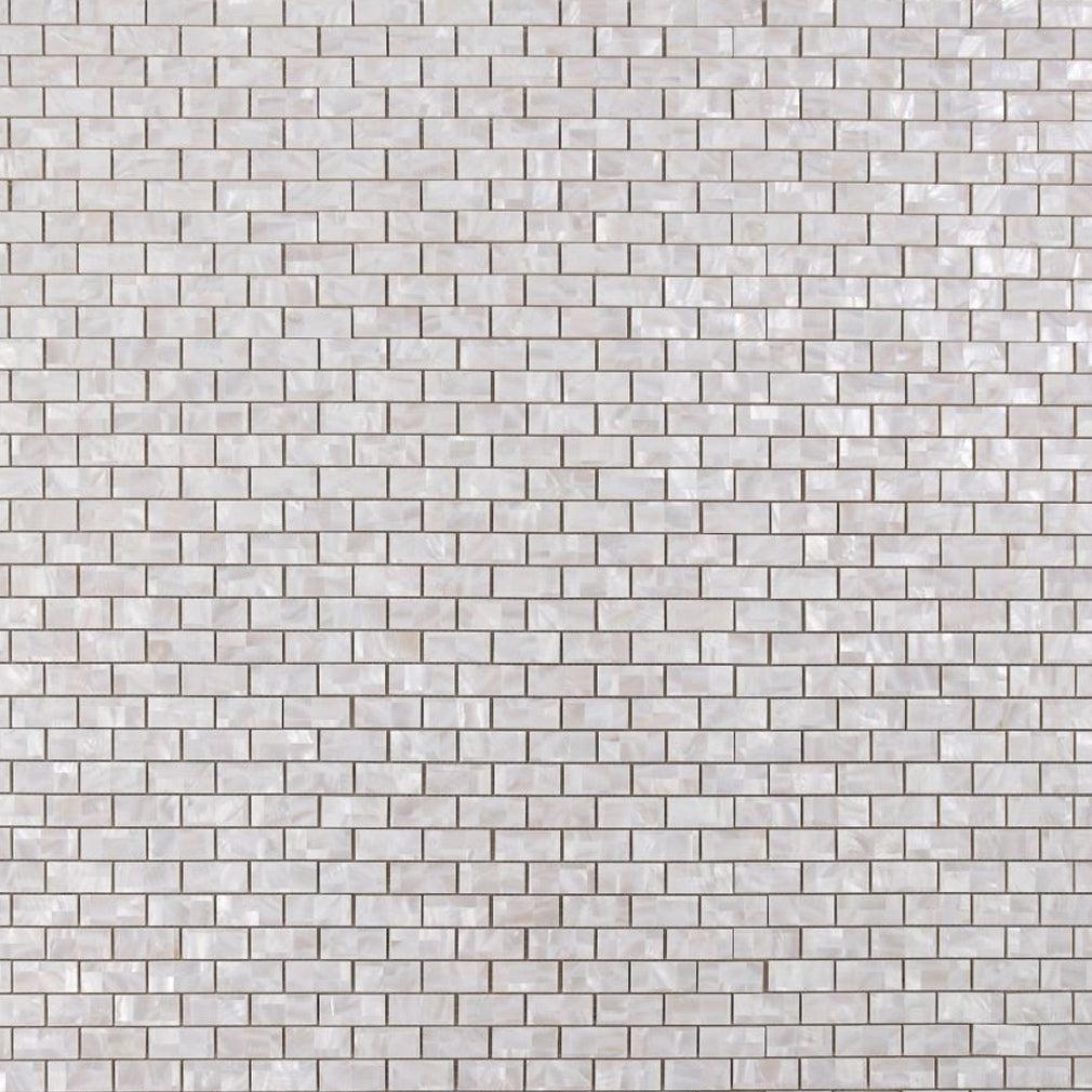 Elysium Tiles Pearl Large Brick 11.75" x 11.75" Mosaic Tile