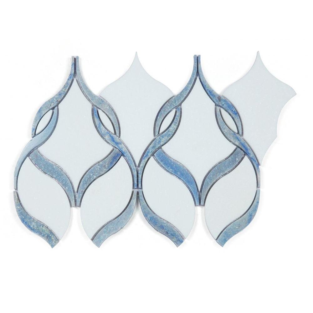 Elysium Tiles Prestige Royal Sapphire 7.25" x 11.75" Marble Mosaic Tile
