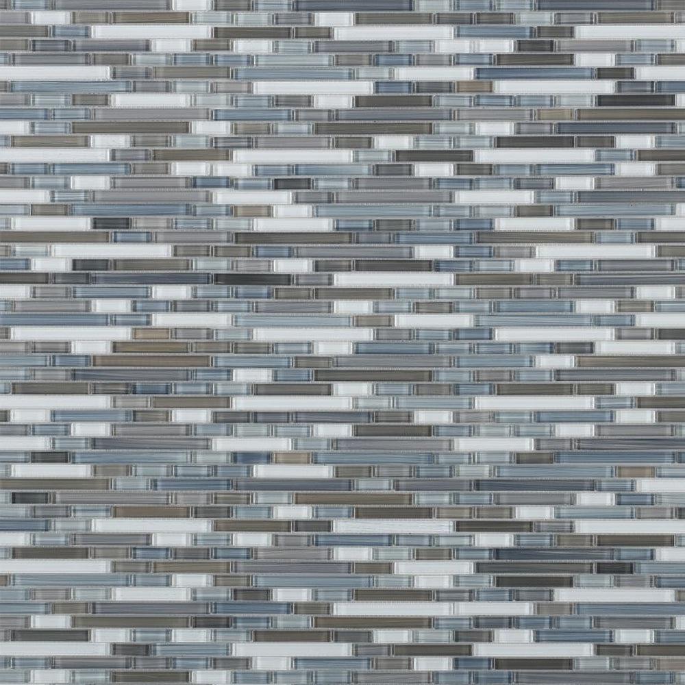 Elysium Tiles Rain Sky 11.75" x 12" Glass Mosaic Tile