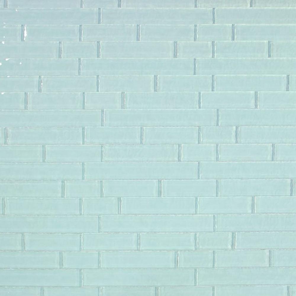 Elysium Tiles Ripple Turquoise 11.75" x 11.75" Glass Mosaic Tile