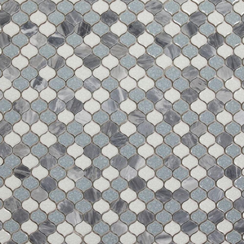 Elysium Tiles Van Gogh Beach 11" x 11" Marble And Glass Mosaic Tile