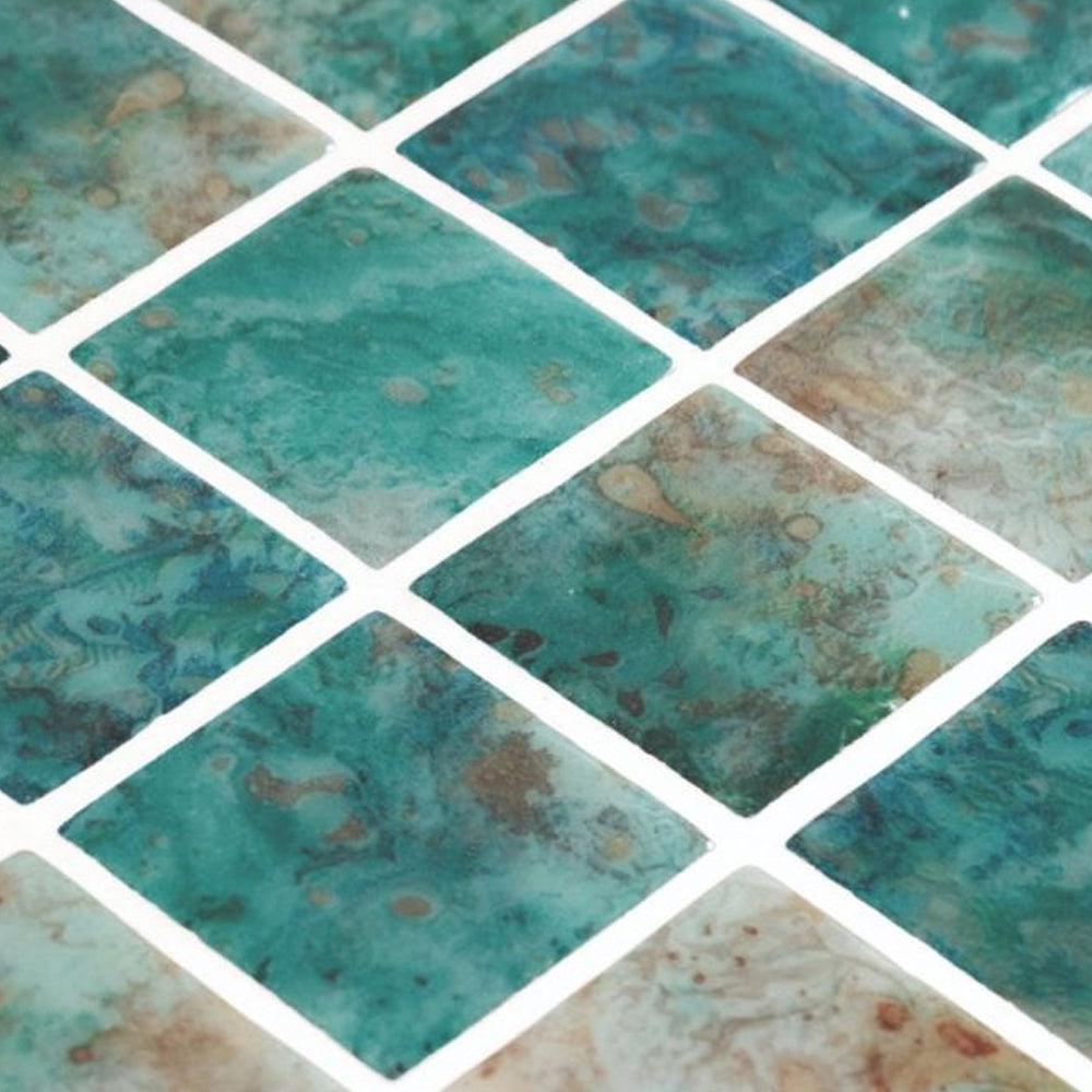 Elysium Tiles Vanguard Penta Green 12.25" x 12.25" Mosaic Tile