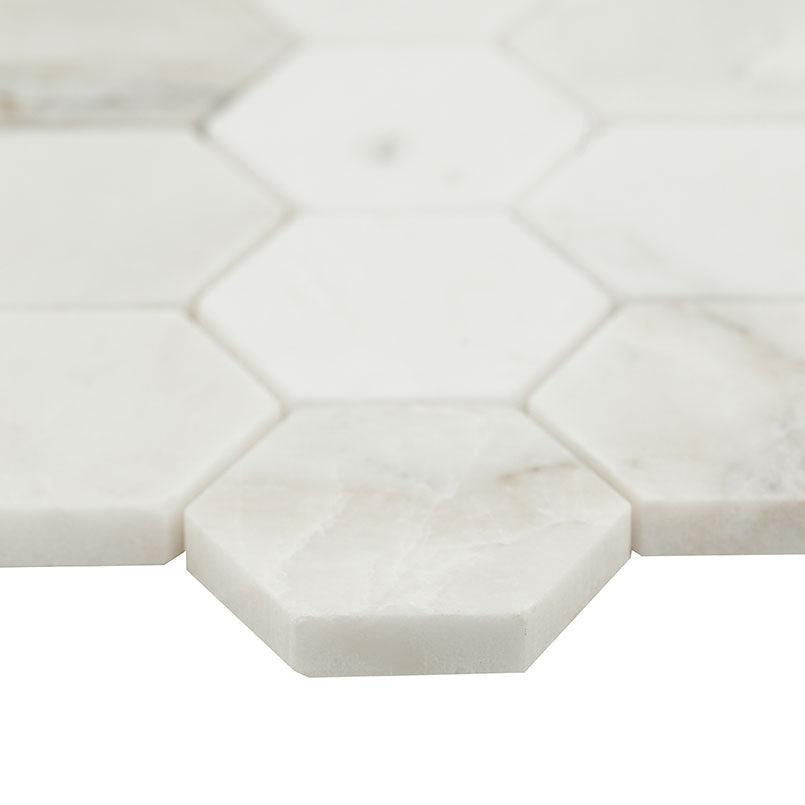 MSI Arabescato Venato (2" Hexagon Pieces) 11.75" x 12" Honed Marble Mosaic Tile