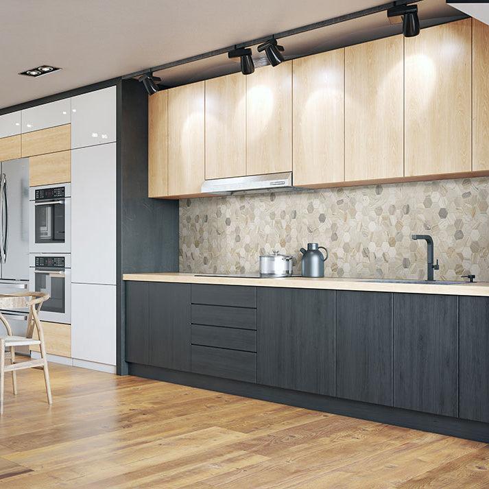 MSI Athena Gold (2" Hexagon Pieces) 11.75" x 12" Honed Marble Mosaic Tile