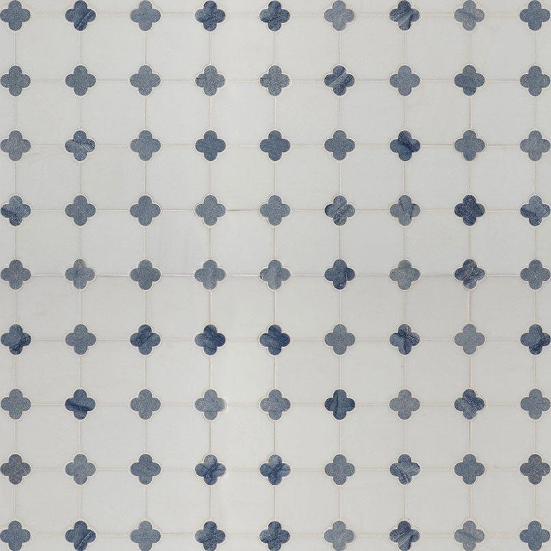 MSI Azula Floret 12" x 12" Polished Marble Mosaic Tile
