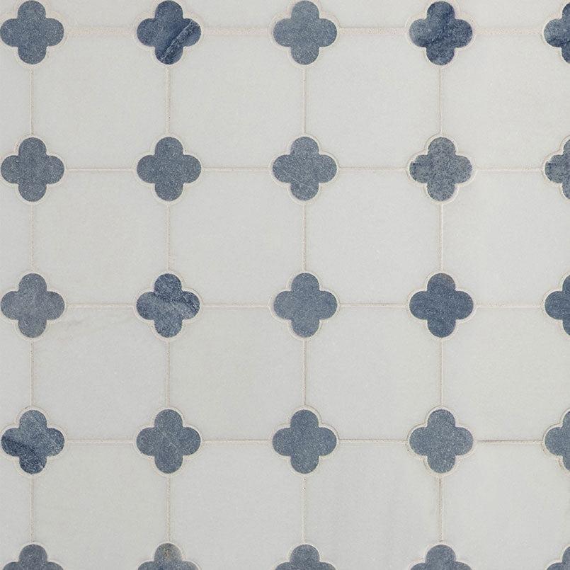 MSI Azula Floret 12" x 12" Polished Marble Mosaic Tile