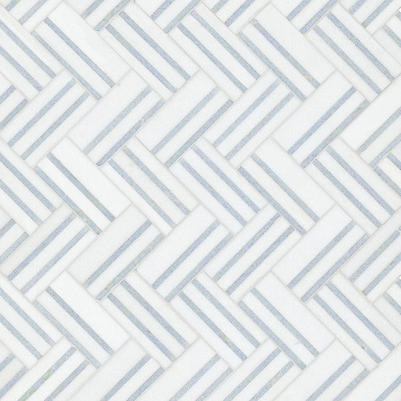 MSI Azula Linea 10.5" x 10.25" Polished Marble Mosaic Tile