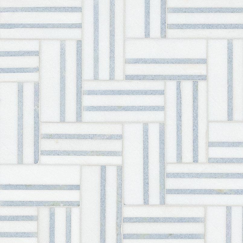 MSI Azula Linea 10.5" x 10.25" Polished Marble Mosaic Tile