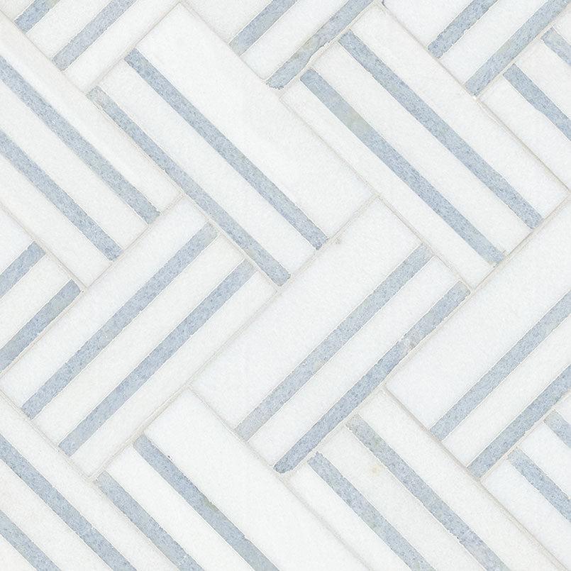 MSI Azula Linea 10.5" x 10.25" Polished Marble Mosaic Tile