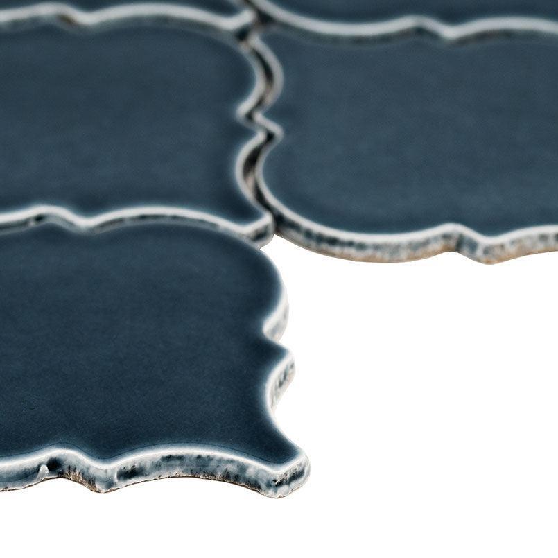 MSI Blue Bay Arabesque 13" x 13" Polished Ceramic Mosaic Tile