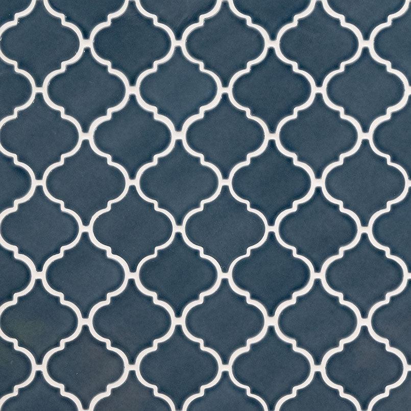 MSI Blue Bay Arabesque 13" x 13" Polished Ceramic Mosaic Tile