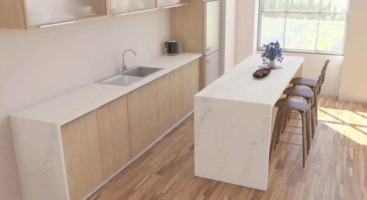 Pental Quartz Statuario Polished/Honed Quartz Slab